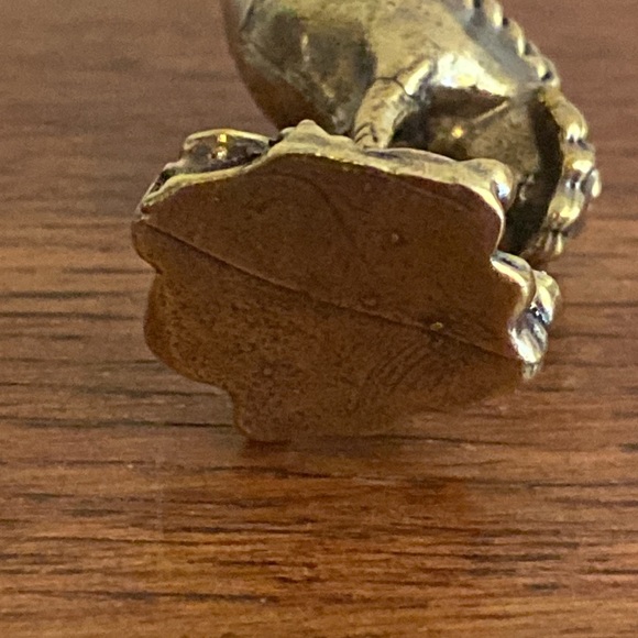 NEW BRASS MINI CRANE FIGURINE - Picture 5 of 6